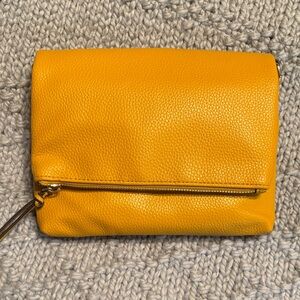 Sole Society Mustard Yellow Wristlet Clutch